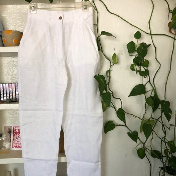 White linen trousers - Picture 2 of 5